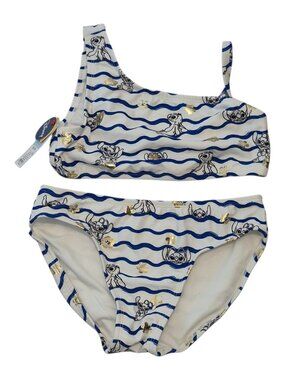 Girl's Cat & Jack Stitch Disney Bikini Swim Set Size XL (14)